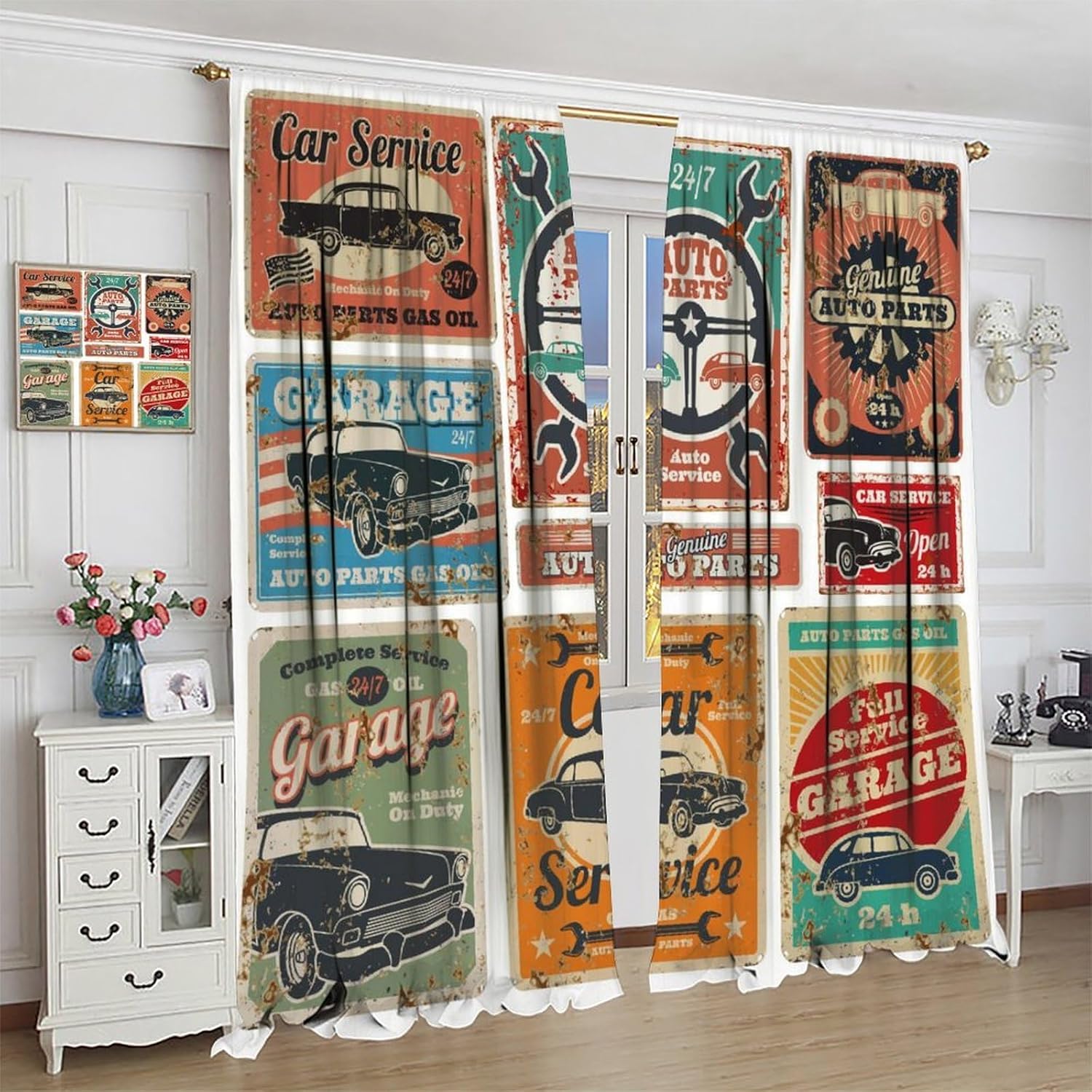 Garage Curtains, Vintage Man D - Workshop Tools Youtube 评论和价格