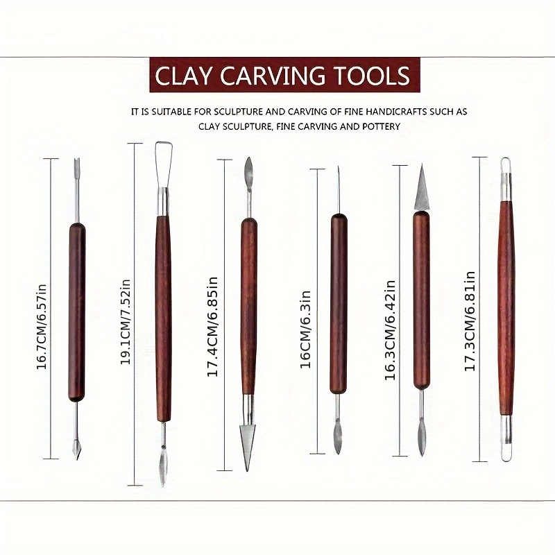 6PCS Sculpting Tool Pottery Wo - Workshop Tools For Carpentry 评论和价格