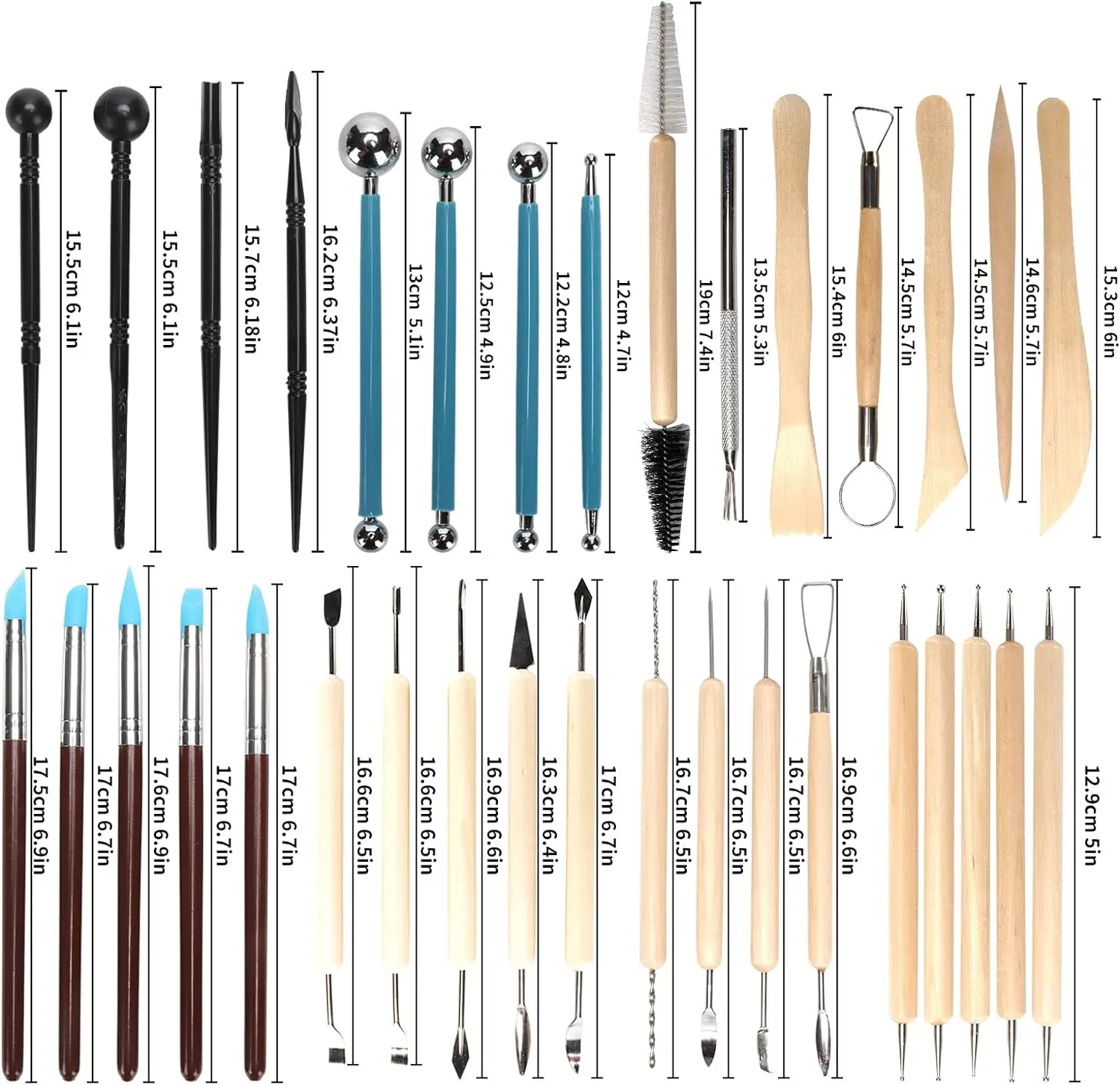 8-61PCS Pottery Tool Set - Cer - Workshop Tools For Carpentry 评论和价格